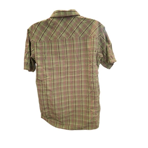 Columbia Green Plaid Button‑Down Shirt  Mens Large Outdoor Casual - Picture 2 of 9